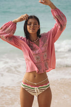 Load image into Gallery viewer, Isla Sol - Tropis Beach Blouse - Guava
