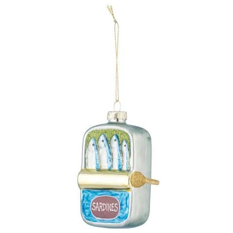 CTC - Glass Sardine Tin - Hanging Decoration