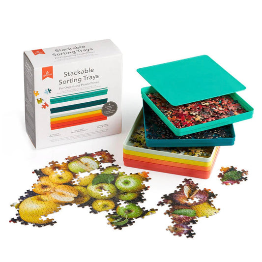 Galison - Puzzle Stackable Sorting Trays - Multi-Coloured
