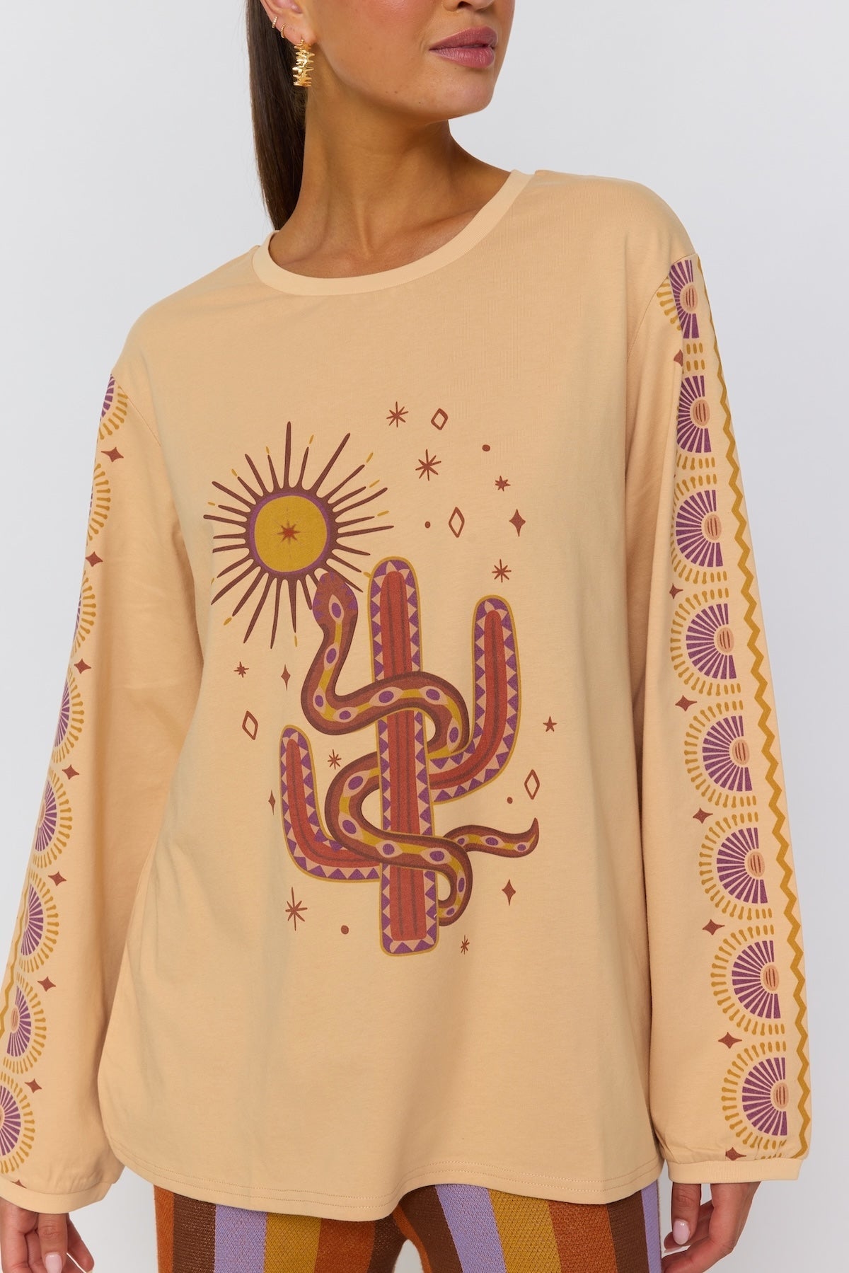 Nine Lives Bazaar - Soul Woman Long Sleeve Tee - Sand
