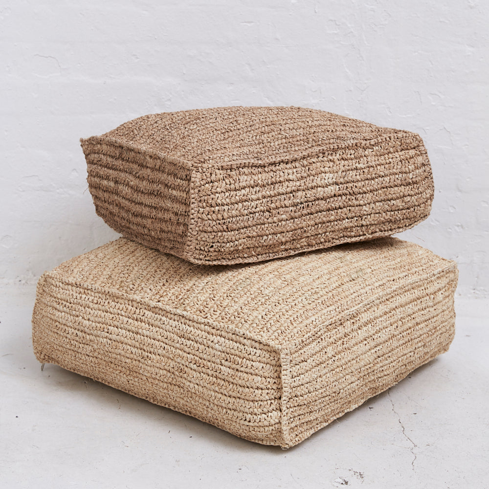 Inartisan - Square Seagrass Floor Cushion - Natural