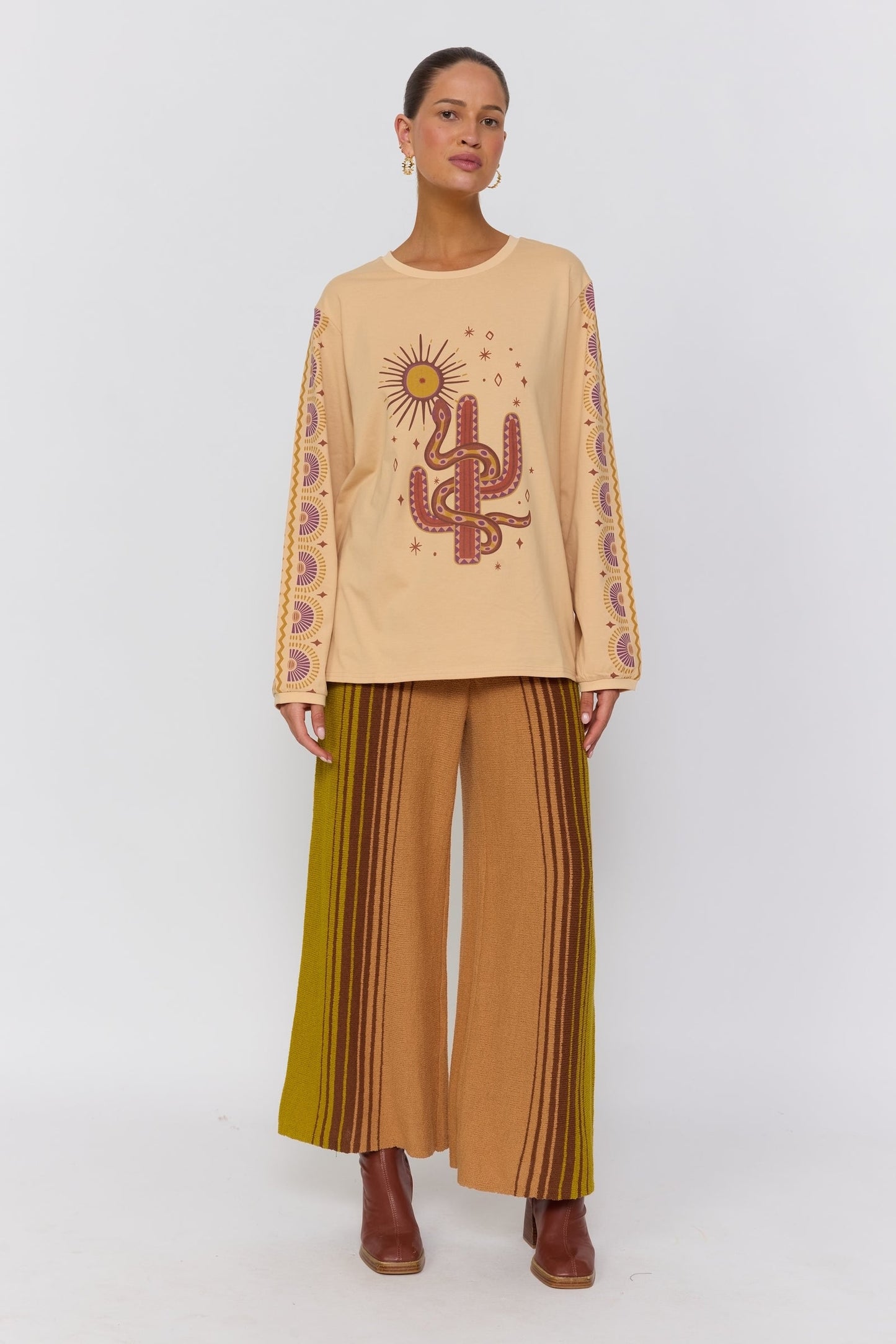 Nine Lives Bazaar - Soul Woman Long Sleeve Tee - Sand