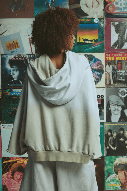 Sabbi - The Half Zip Hoodie - Stone