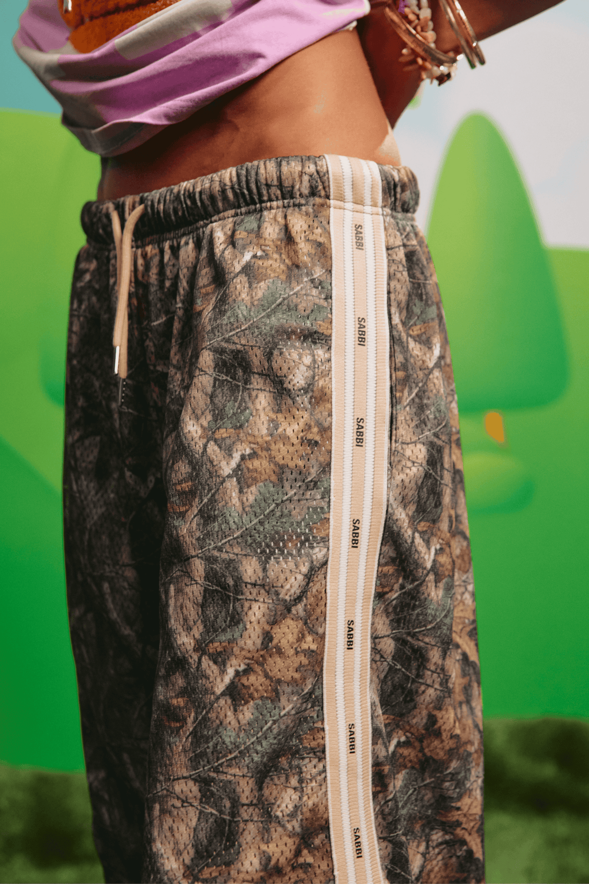 Sabbi - THE CAMO MESH JORT SHORTS