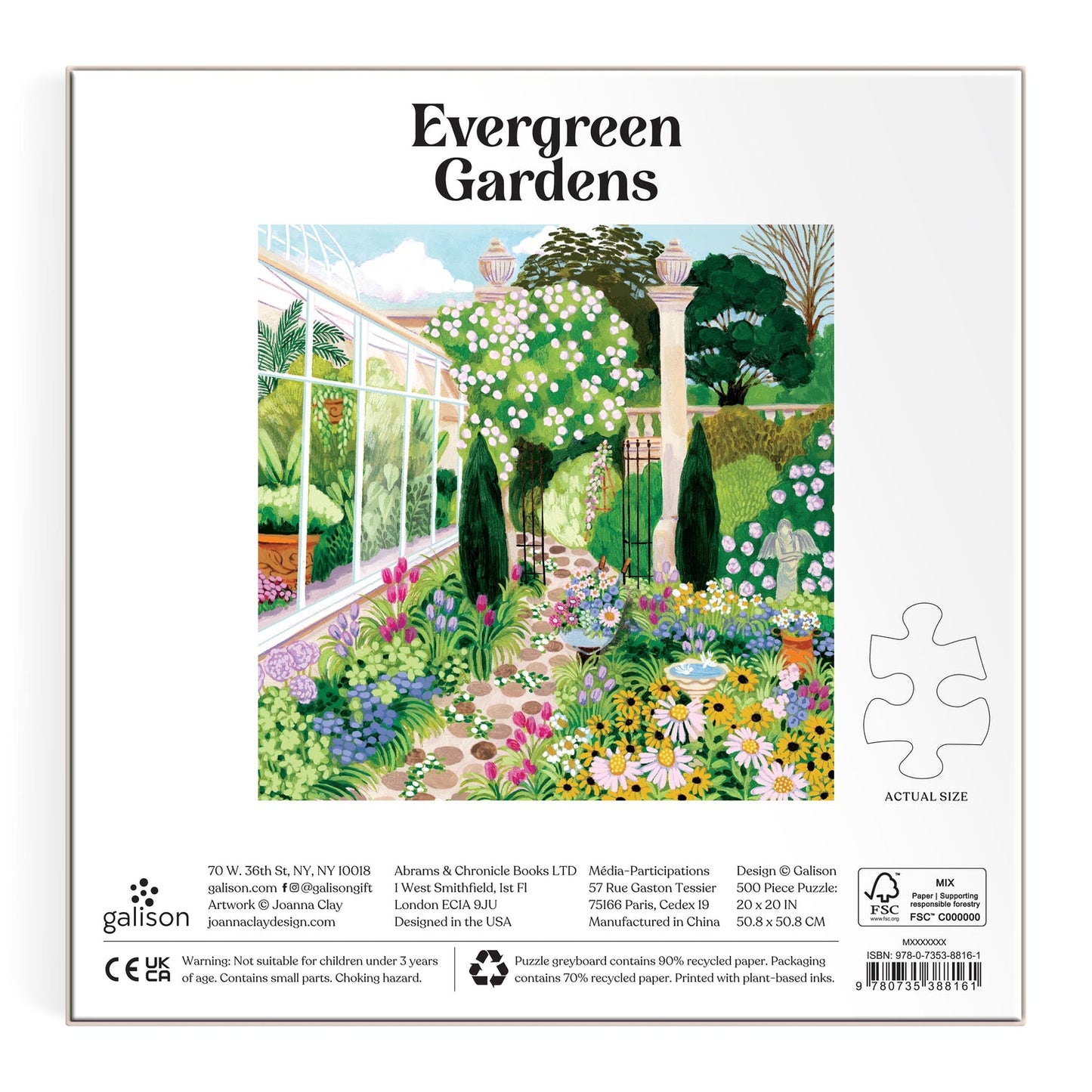 Galison - Evergreen Gardens - 500pc Puzzle