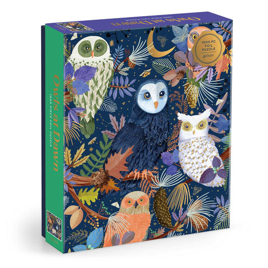 Galison - Owls at Dawn Foil Puzzle - 1000pc