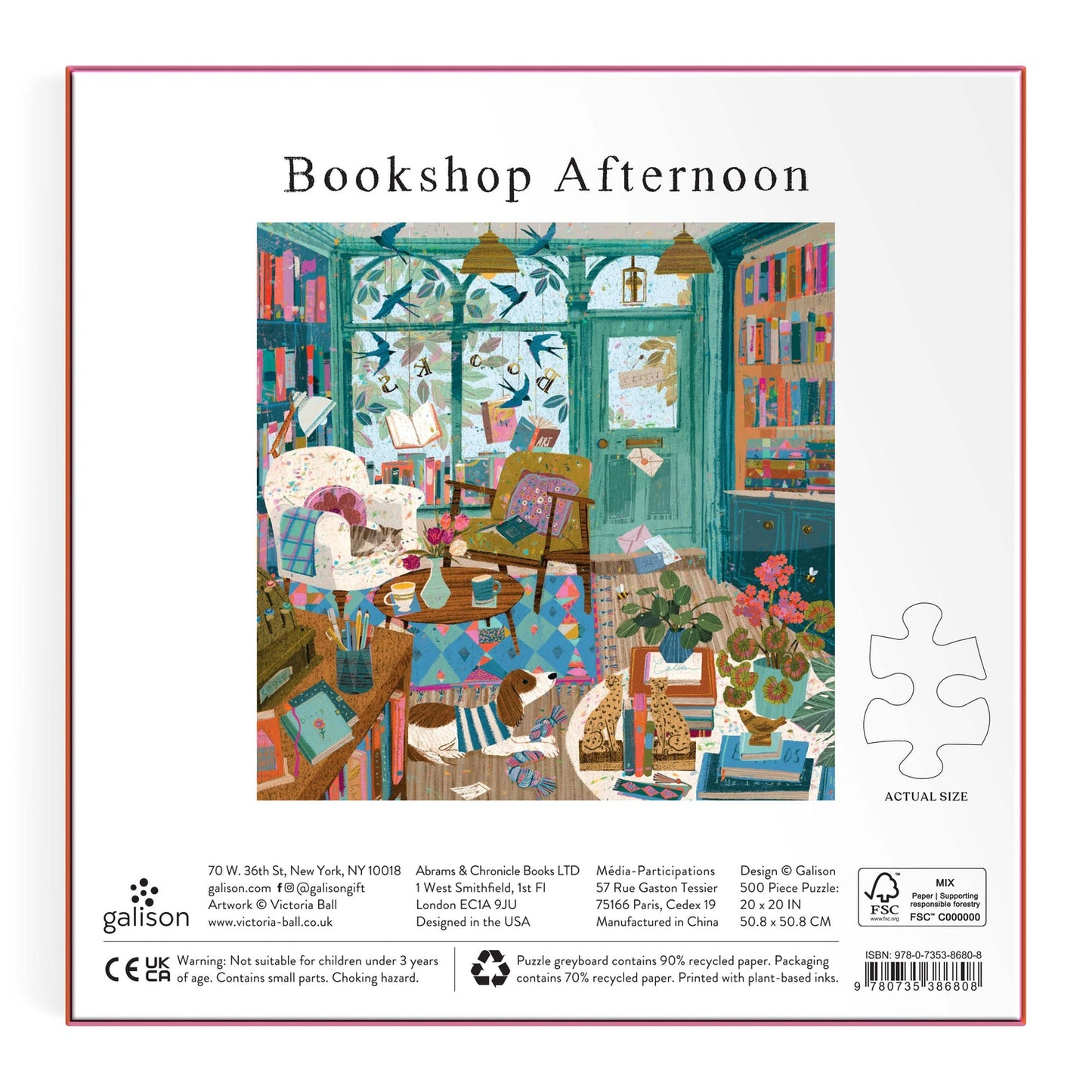 Galison - Bookshop Afternoon Foil Puzzle - 500pc