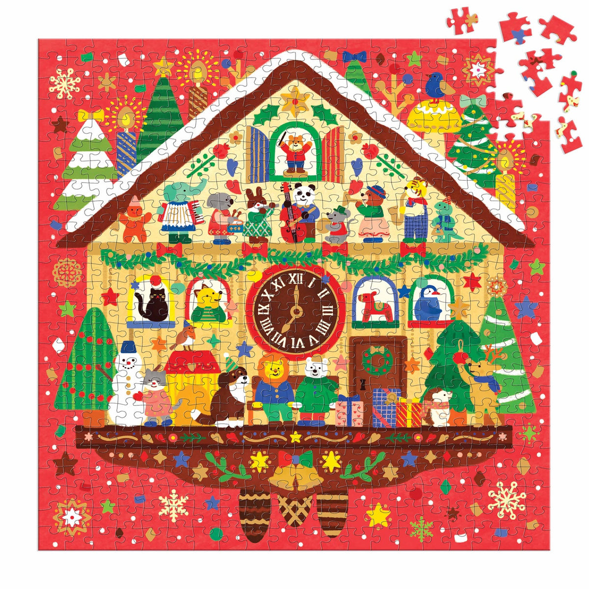 Mudpuppy - Christmas Time Foil Puzzle - 500pcs