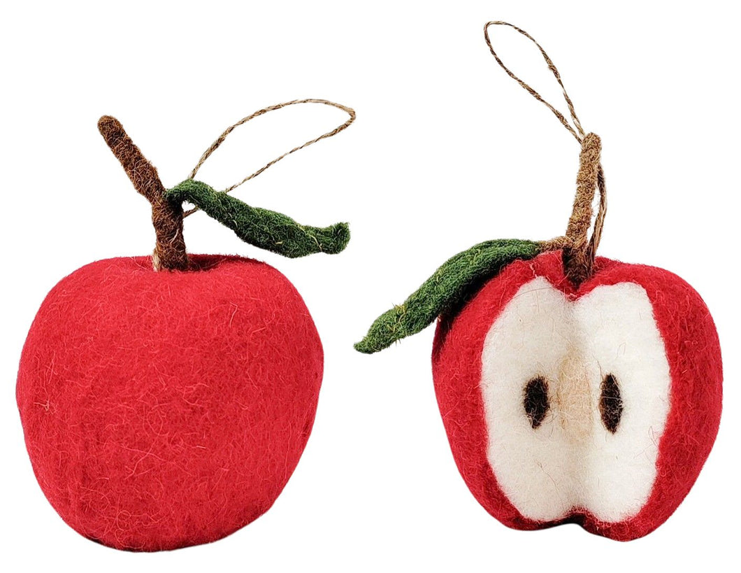 Teacher's Apple Hanging Decoration - Red Felt