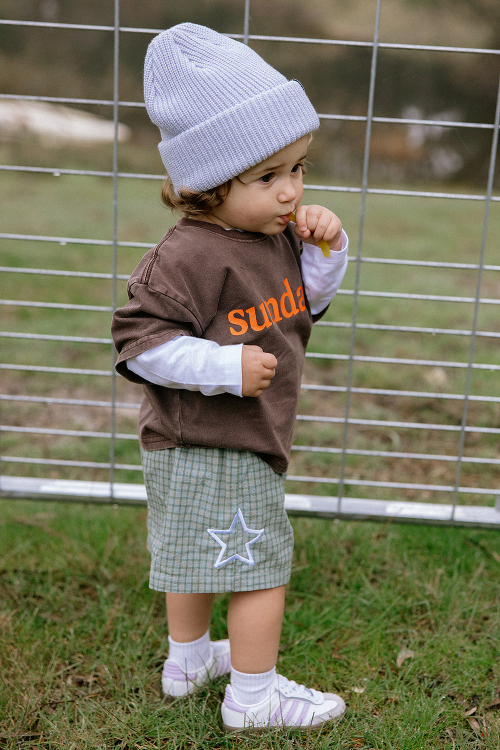 Sunday Siblings - Sunday Tee - Brown + Orange