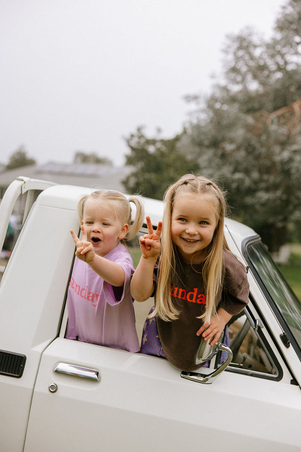 Sunday Siblings - Sunday Tee - Brown + Orange
