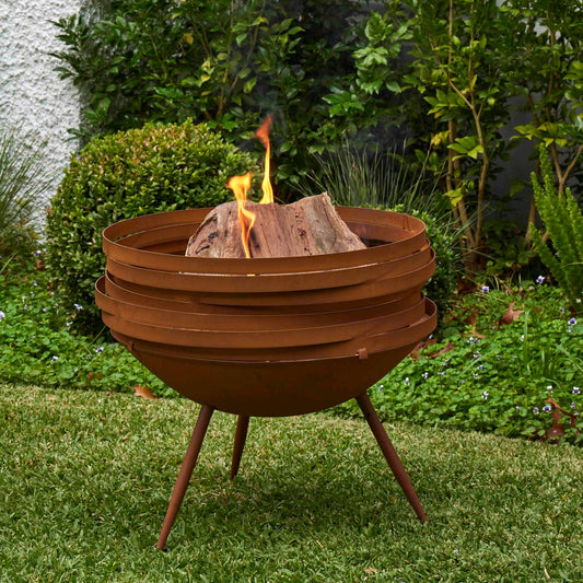 Rogue - Horizon Fire Pit with Grill - Rust