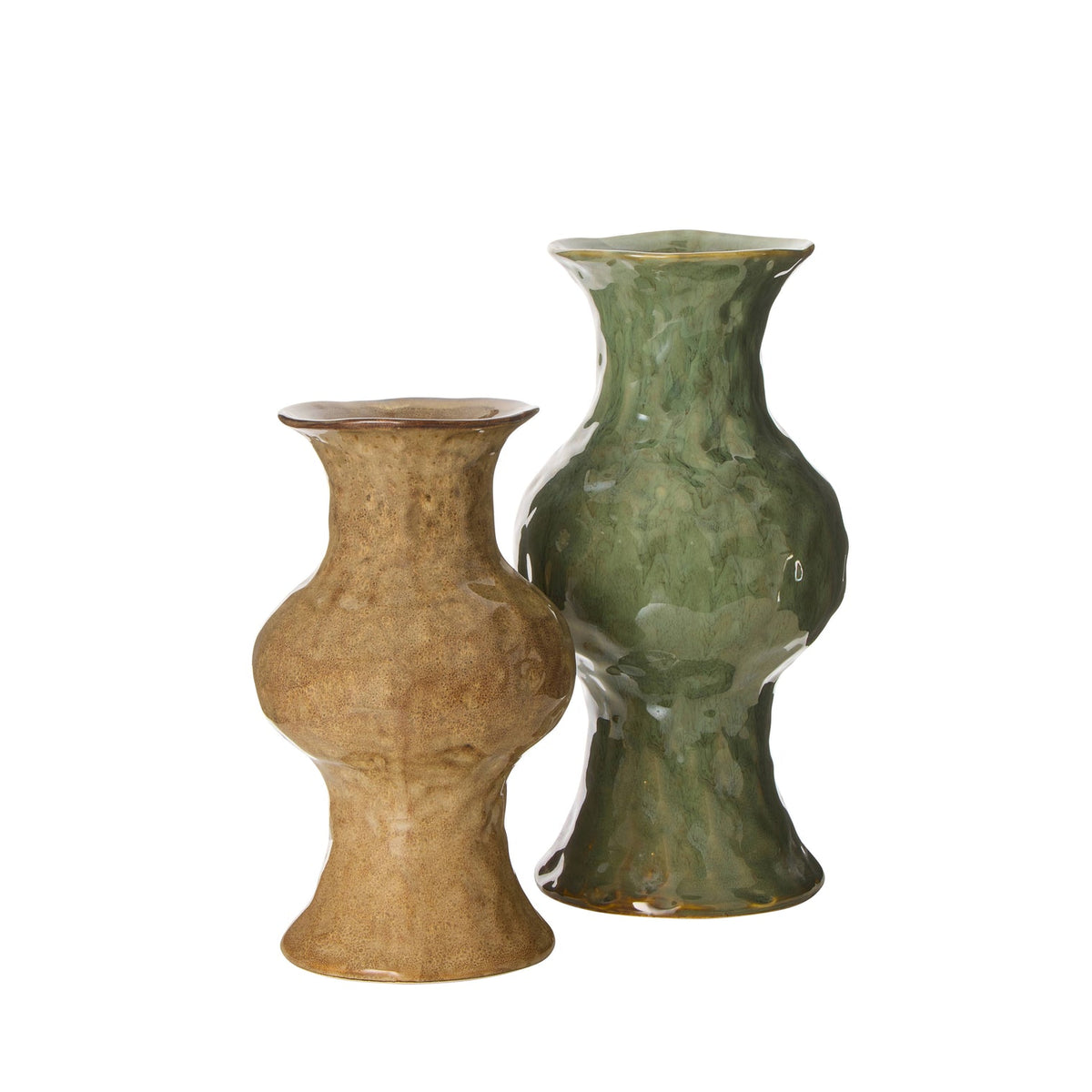 Amalfi - Elara Vase Reactive - Light Brown