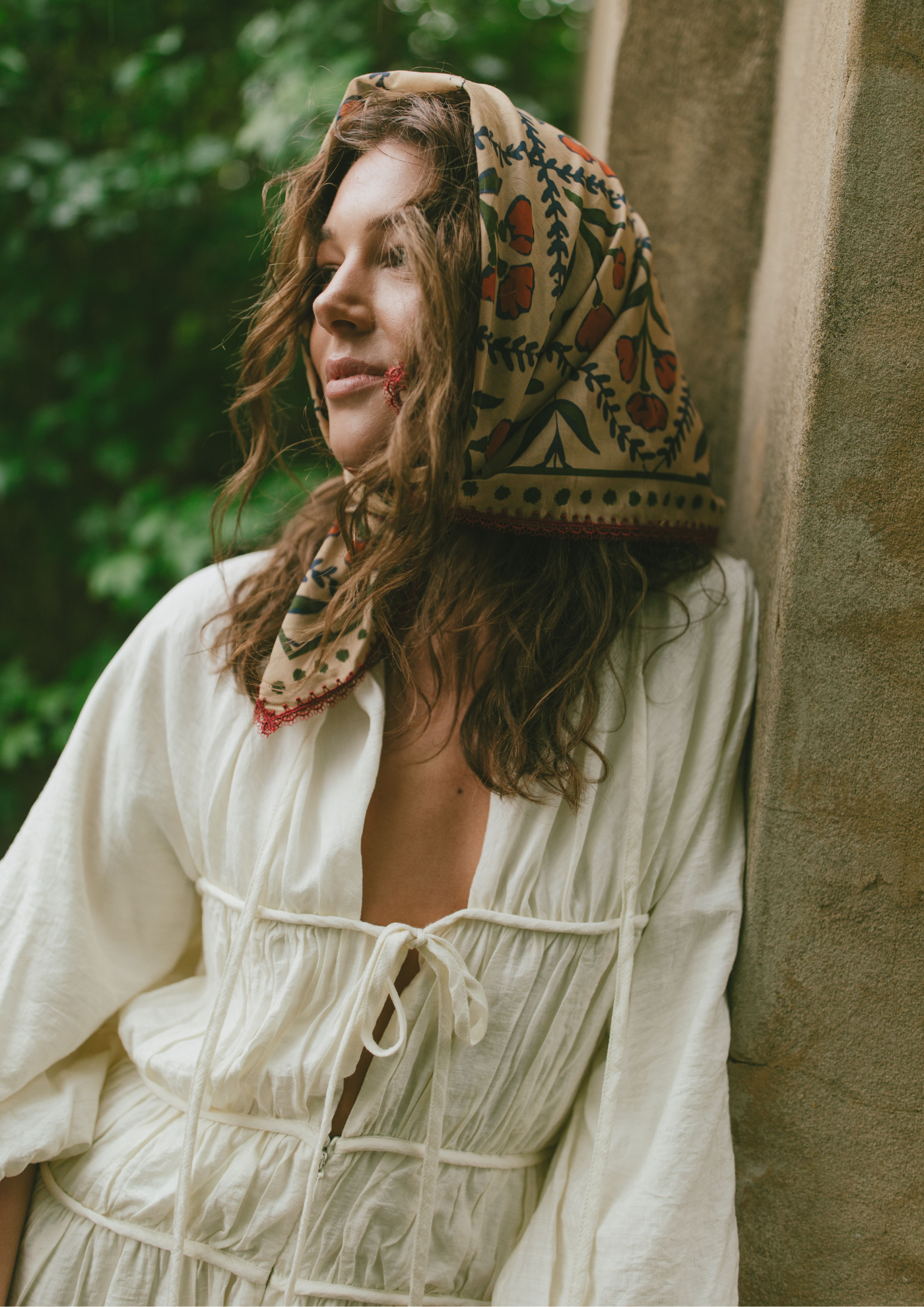 FARMER By Whitney - Wallflower - Cotton Bandana with Lace Trim