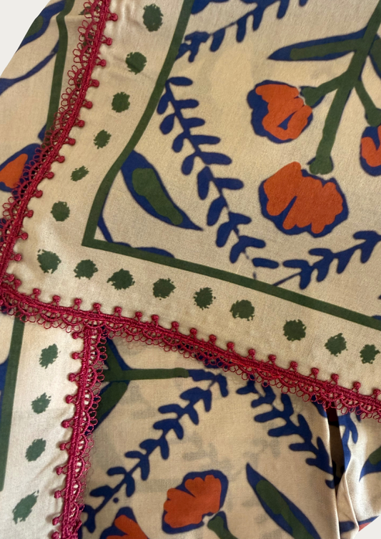 FARMER By Whitney - Wallflower - Cotton Bandana with Lace Trim
