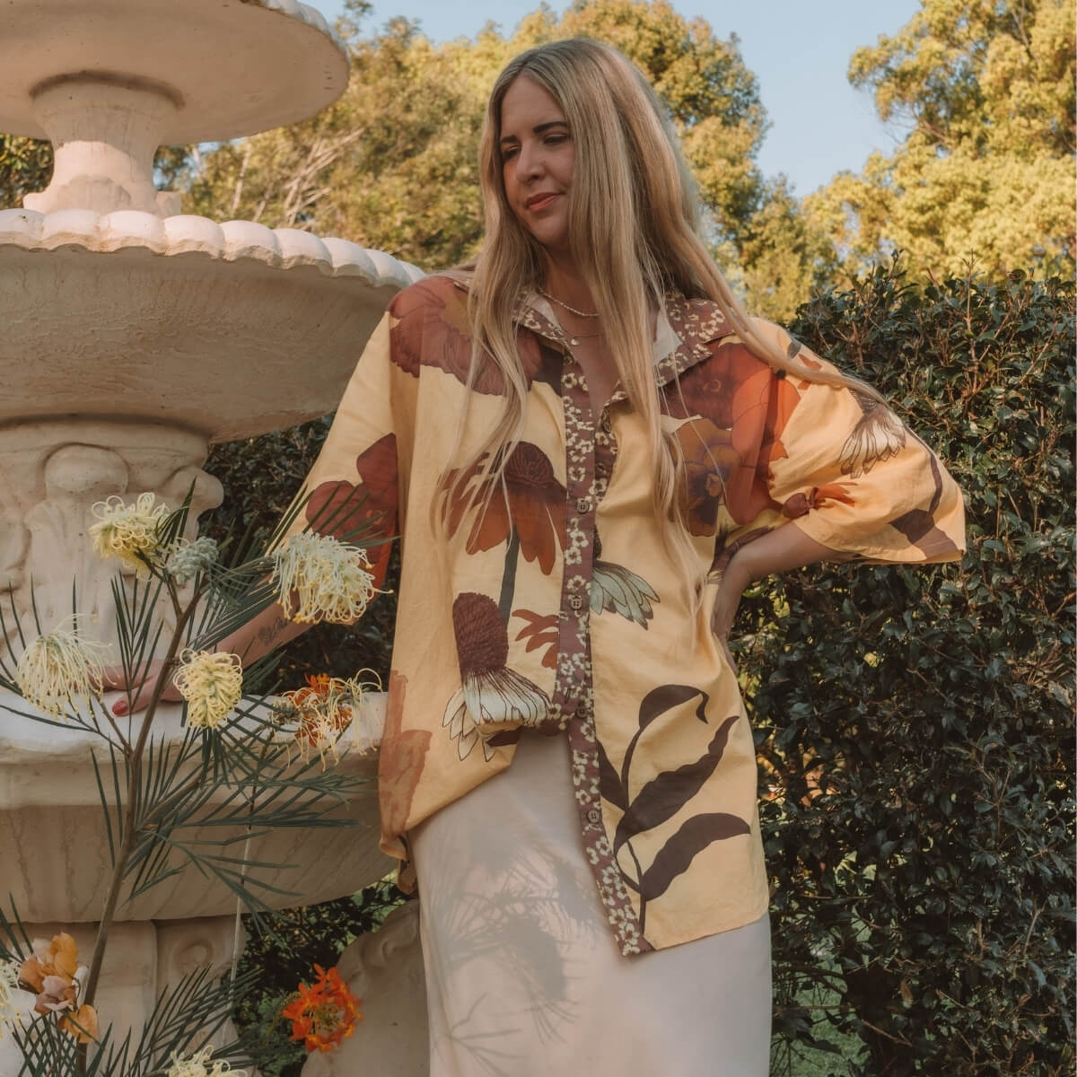 Wandering Folk - Glades Over Swim Shirt - Chamomile