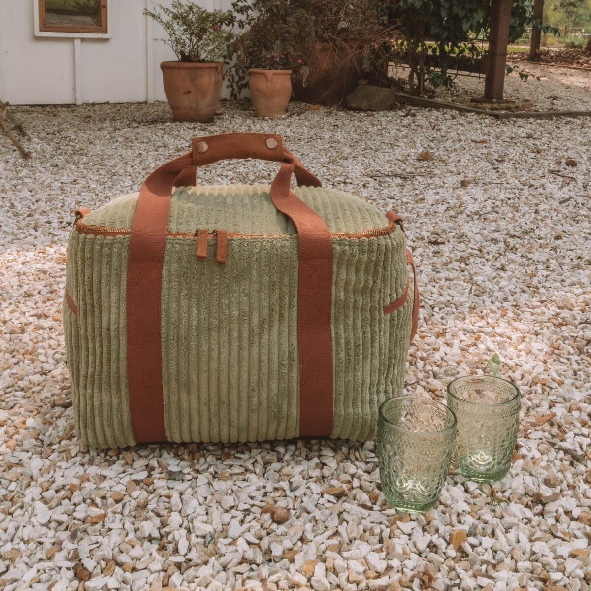 Wandering Folk - Large Cord Cooler Bag - Cactus