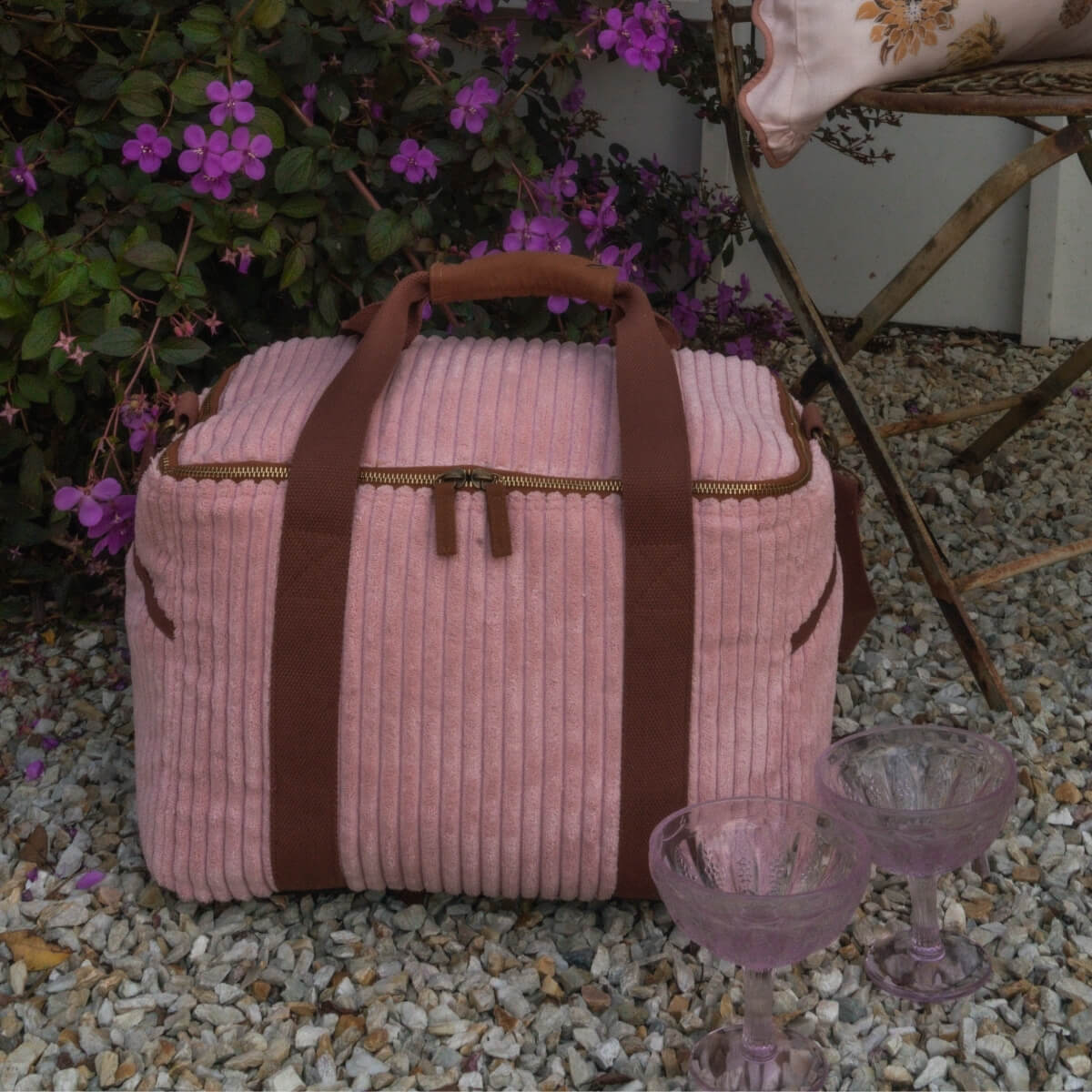 Wandering Folk - Large Cord Cooler Bag - Orchid