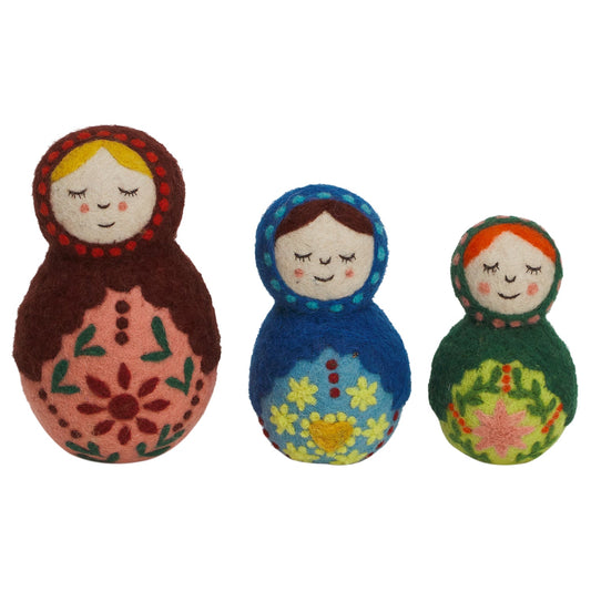 Sage X Clare - Bernadette Felt Nesting Dolls