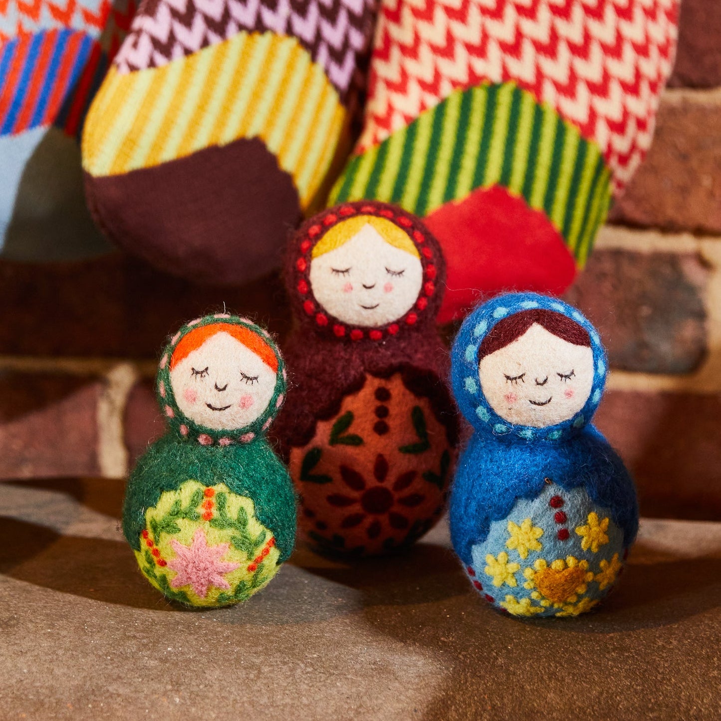 Sage X Clare - Bernadette Felt Nesting Dolls