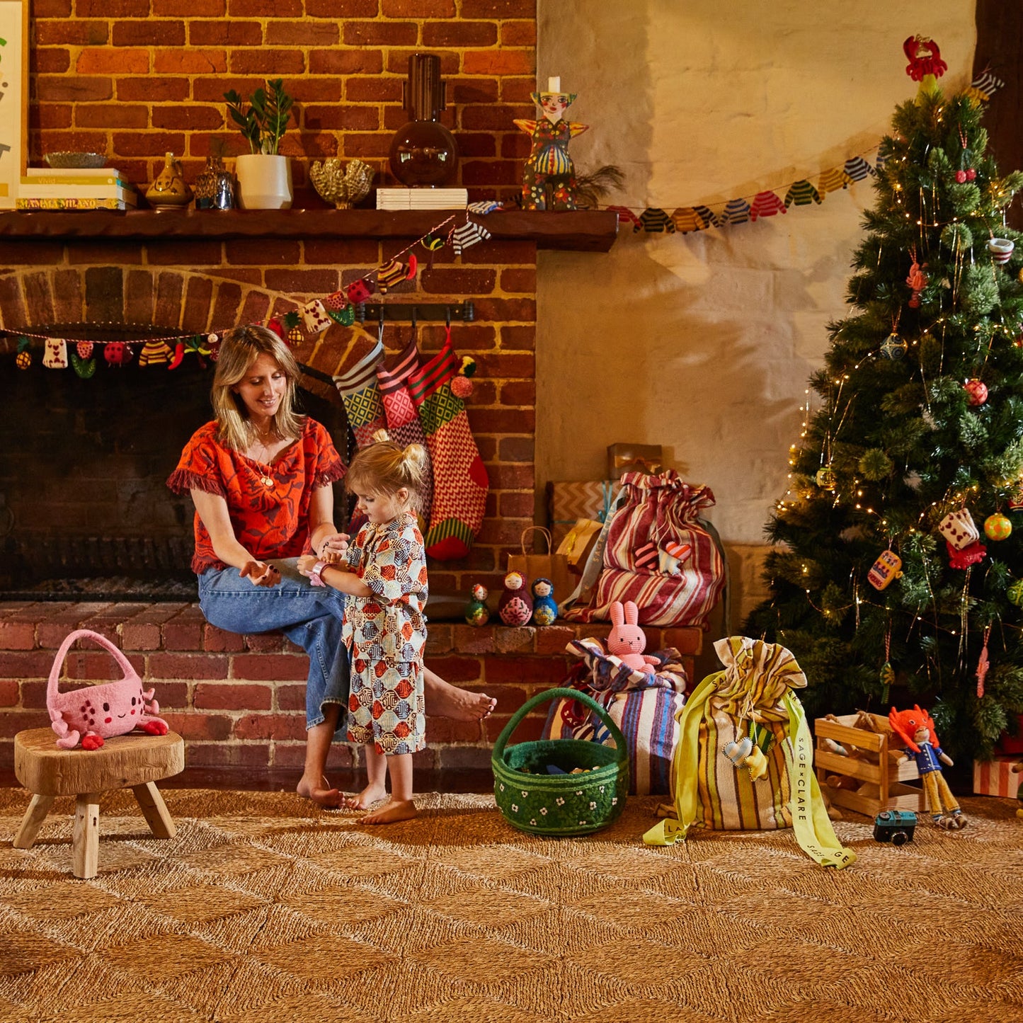 Sage X Clare -  Selene Santa Sack - Crimson