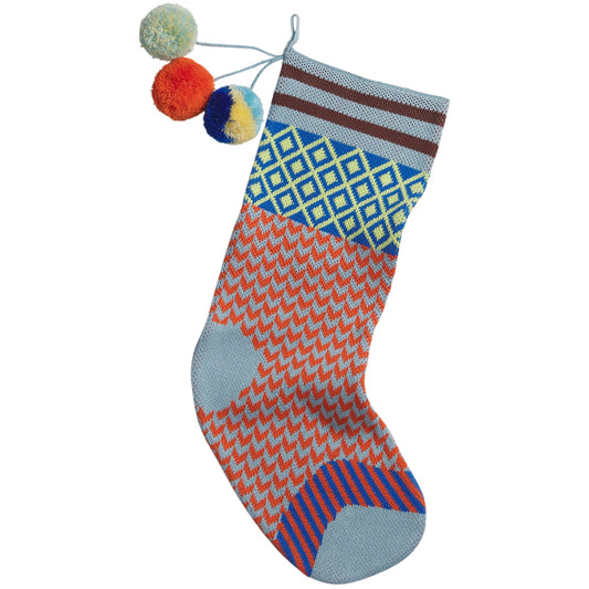 Sage X Clare -  Palmina Knitted Stocking - Cerulean