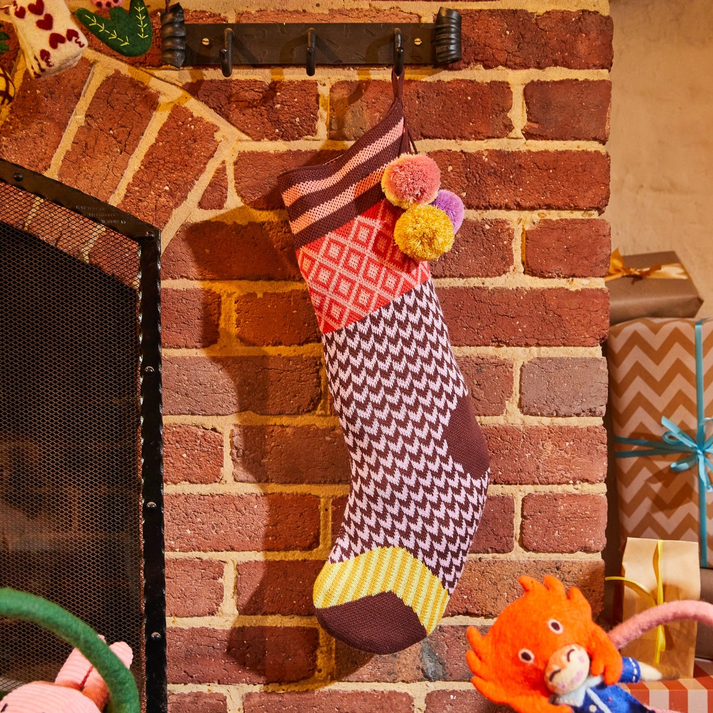 Sage X Clare -  Palmina Knitted Stocking - Orchid