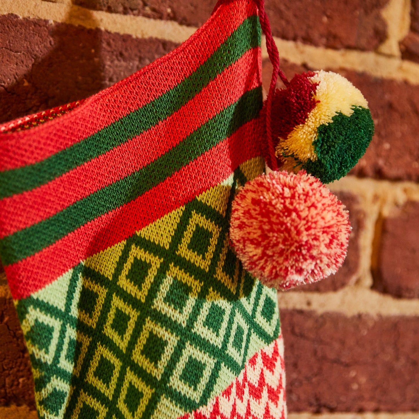 Sage X Clare -  Palmina Knitted Stocking - Crimson