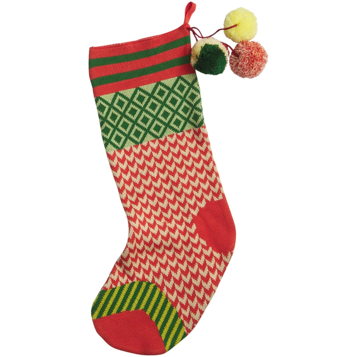 Sage X Clare -  Palmina Knitted Stocking - Crimson