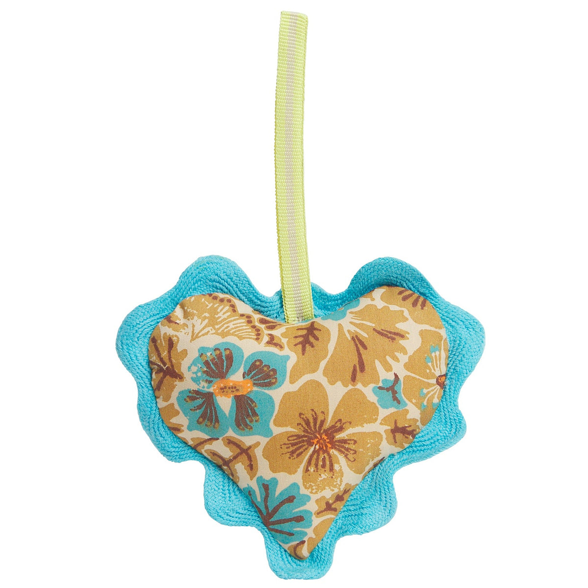 Sage X Clare - Magnolia Cotton Heart Decoration - Turquoise