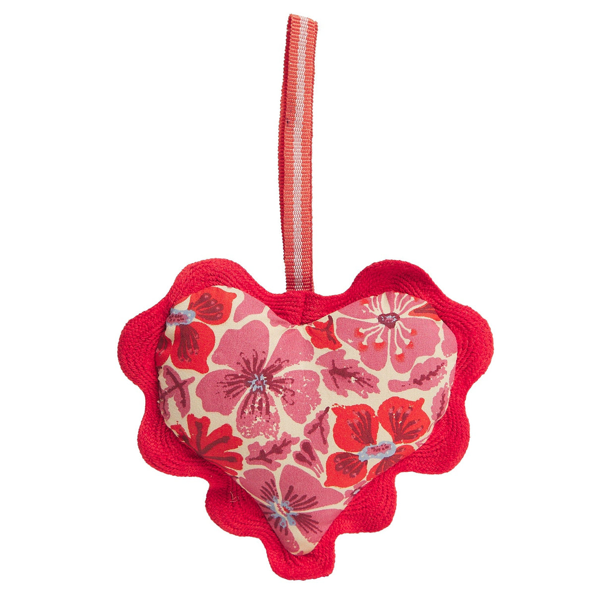 Sage X Clare - Magnolia Cotton Heart Decoration - Poppy