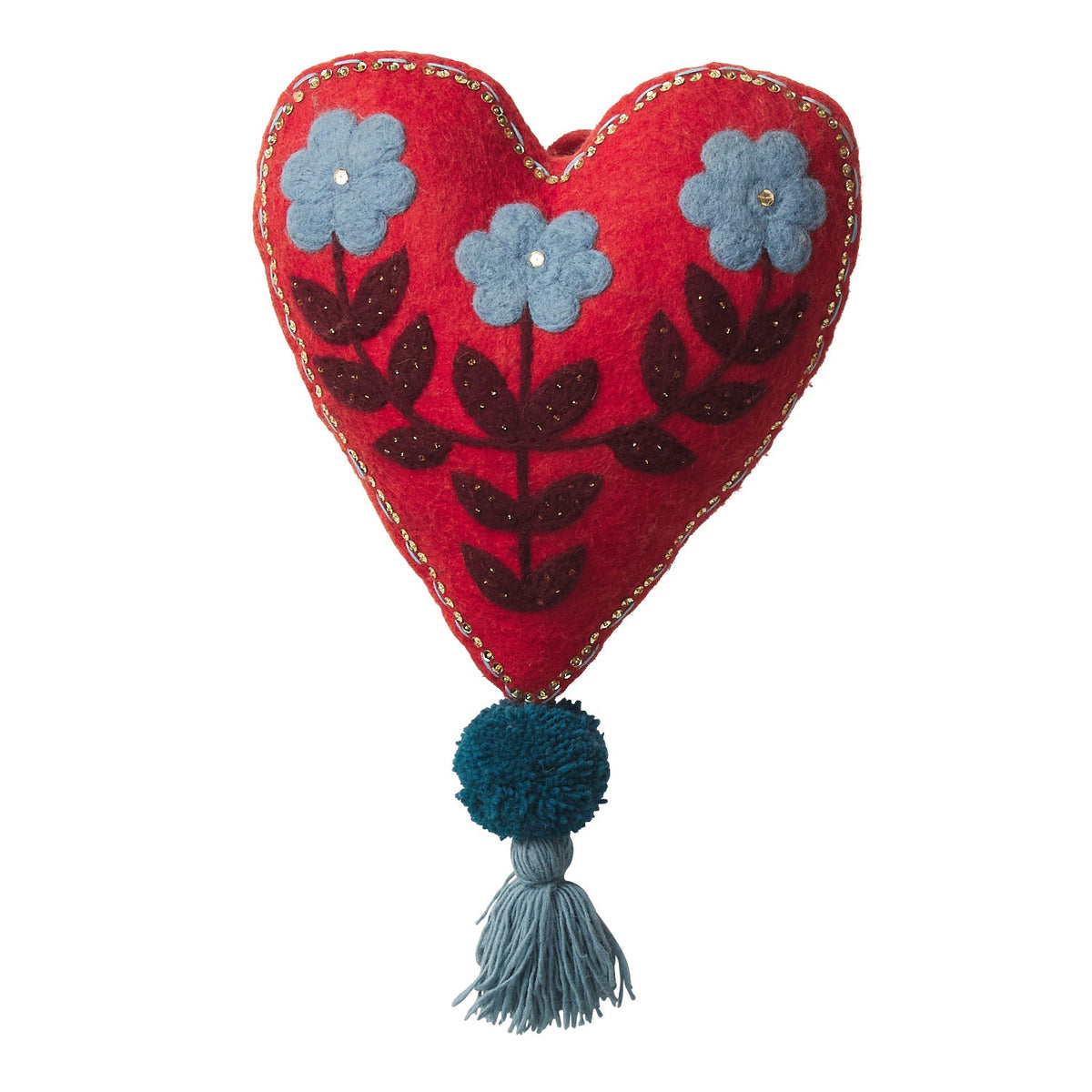 Sage X Clare - Sadie Felt Heart Door Decoration