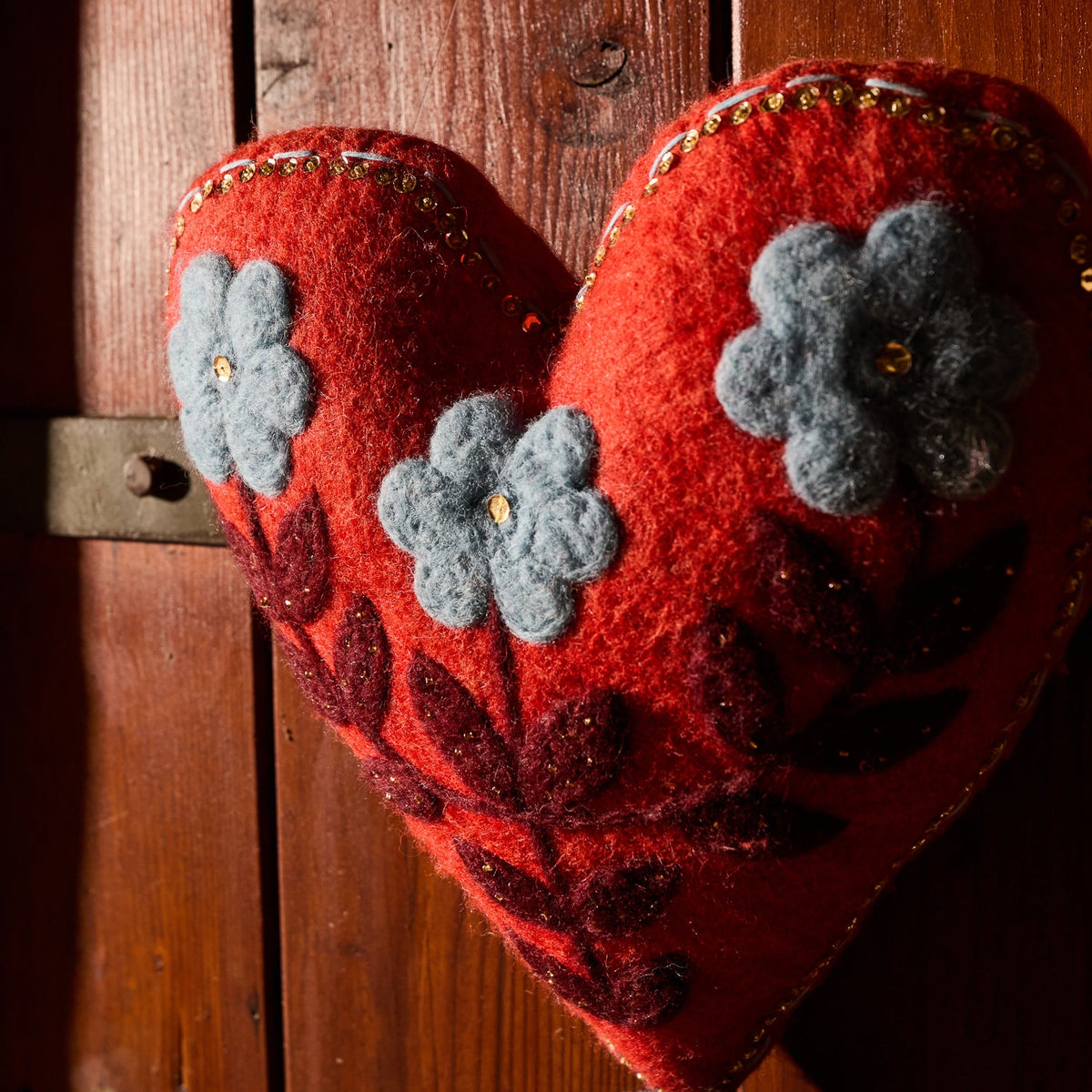 Sage X Clare - Sadie Felt Heart Door Decoration