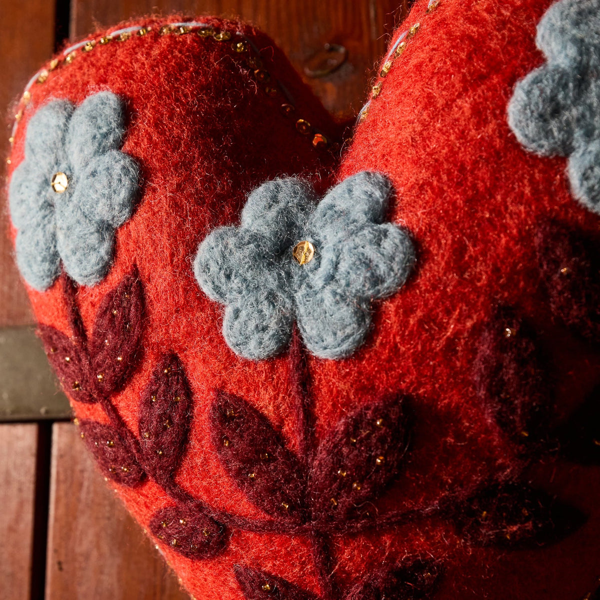 Sage X Clare - Sadie Felt Heart Door Decoration