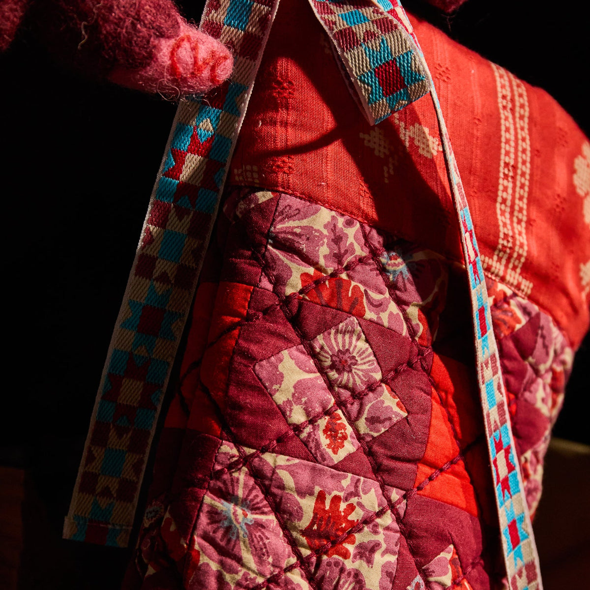 Sage X Clare - Magnolia Patchwork Stocking - Poppy