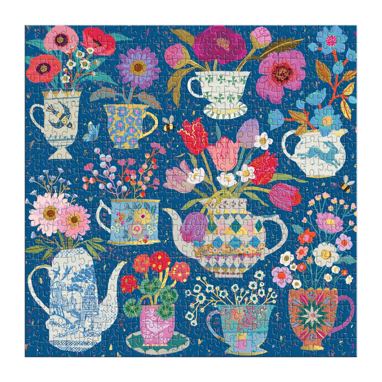 Victoria Ball - Potted Teacups Foil - 500pc Puzzle