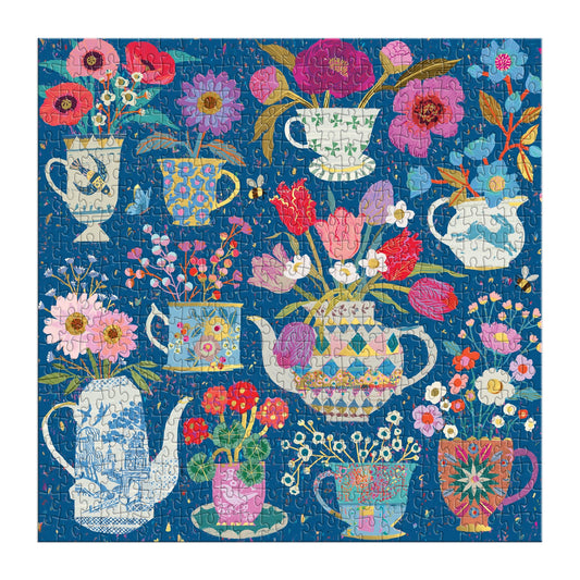 Victoria Ball - Potted Teacups Foil - 500pc Puzzle