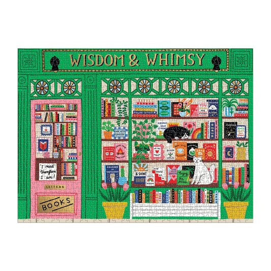 Galison - Wisdom and Whimsy Bookshop Foil - 1000pc Puzzle