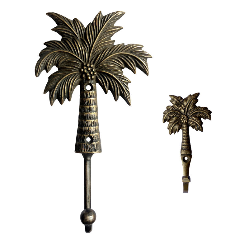 Pineapple Traders - Brass Coconut Palm Hook