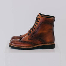 Load image into Gallery viewer, Aurora Lace-up Brogue Boots
