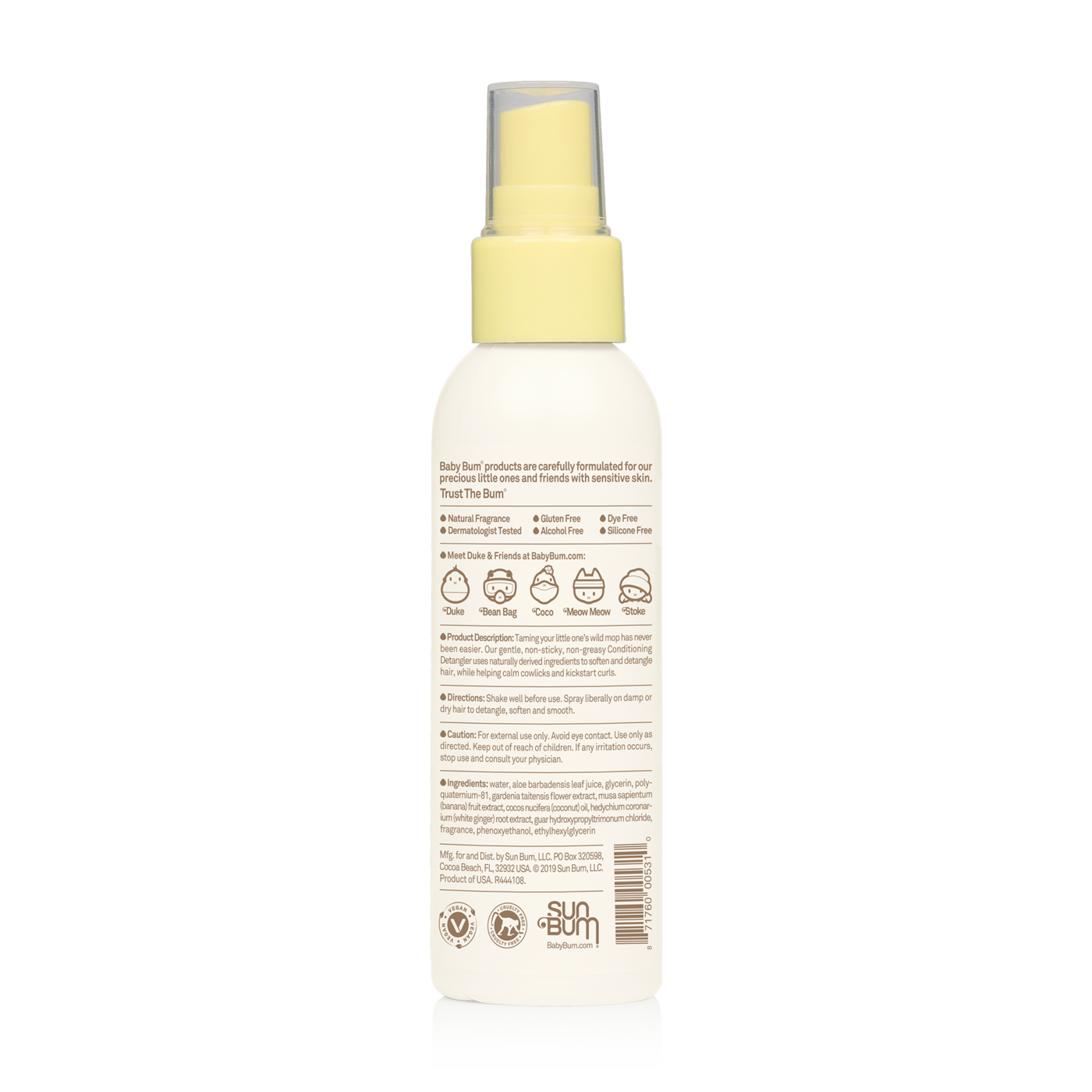 Baby Bum Conditioning Detangler - Green Coconut