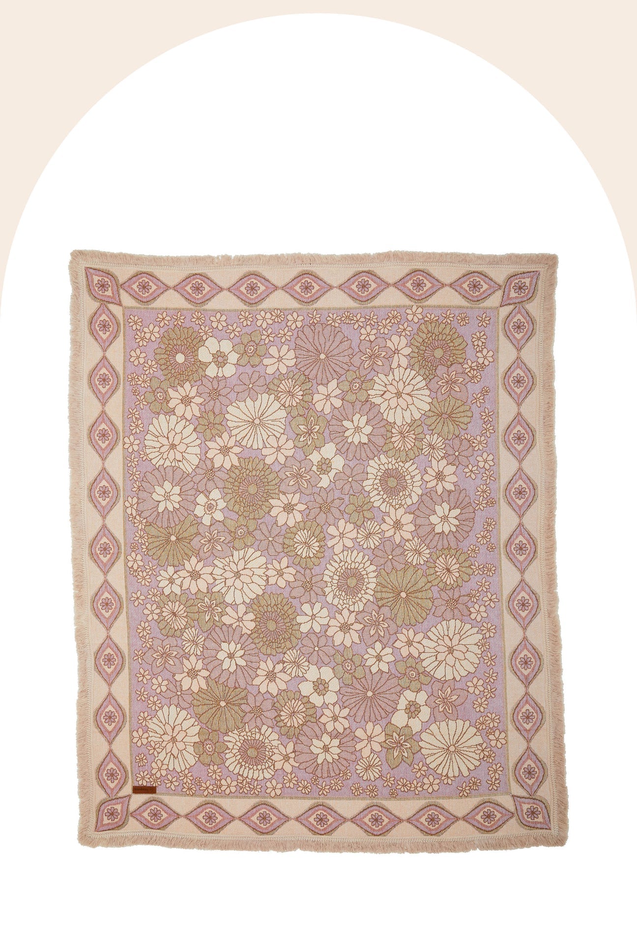 Wandering Folk Throw Rug - Lola Blush