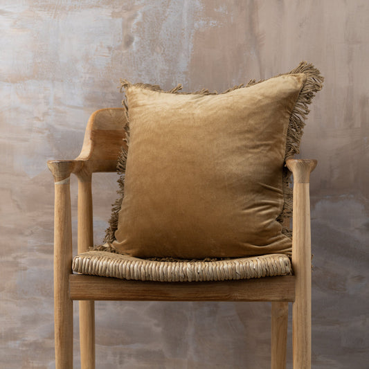 Saarde Velvet Fringed Cushion Range - Square + Lumbar + Round