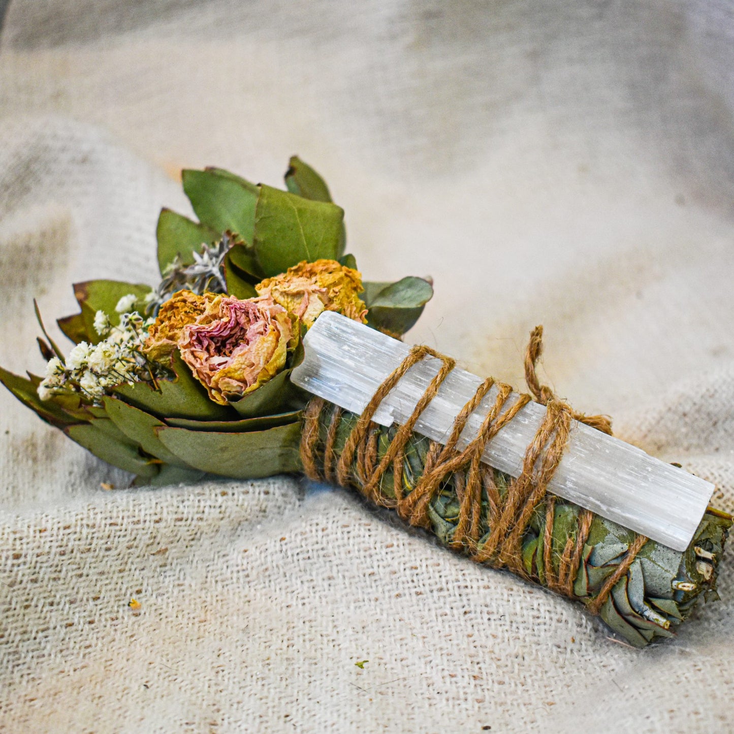 Grounding Smudge Stick - Selenite