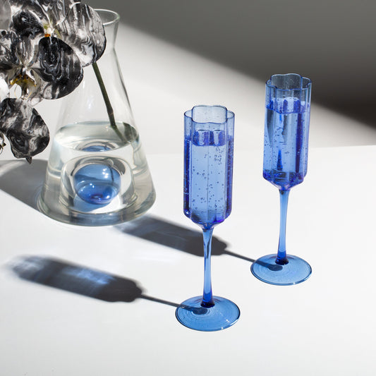 Fazeek Wave Flute Glasses - Set of Two