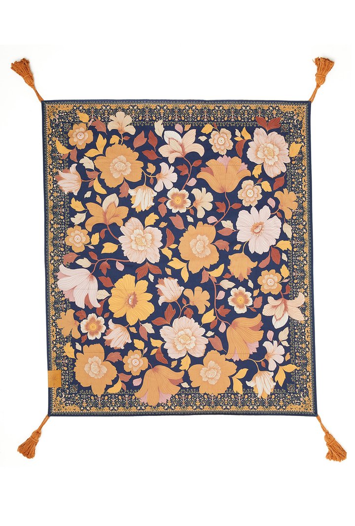 Wandering Folk - Picnic Rug - Grande Fleur - Nightshade