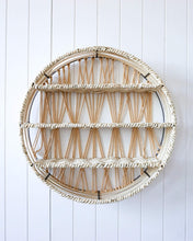 Load image into Gallery viewer, Round Rattan Wall Shelf

