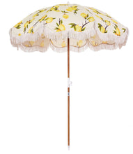 Load image into Gallery viewer, Holiday Beach Umbrella - Vintage Lemons
