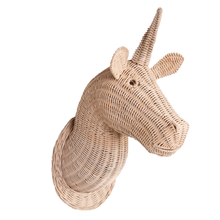 Load image into Gallery viewer, Rattan Animal Head - Unicorn

