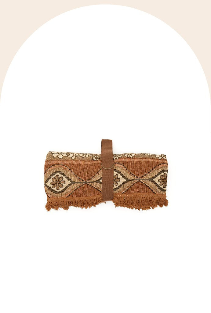 Wandering Folk Throw Rug - Lola Copper